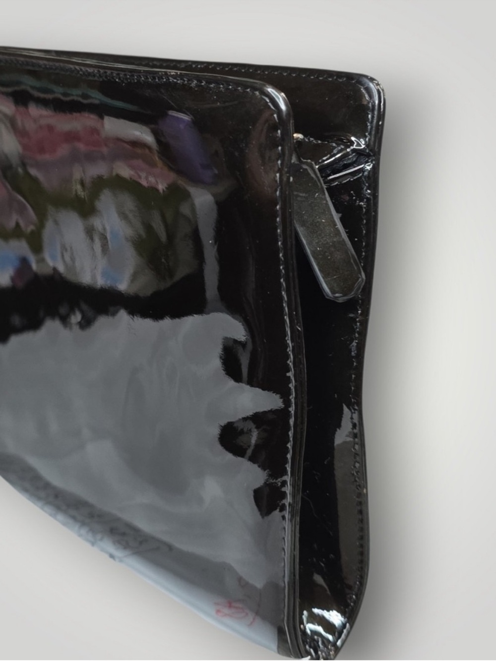 Bally Black Patent Leather Dopp Kit - Picture 3 of 6